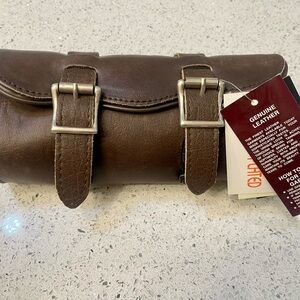 NWT Genuine Leather Brown motorcycle handle Bag